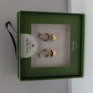 Kate Spade New York Hoop Heart Earrings
